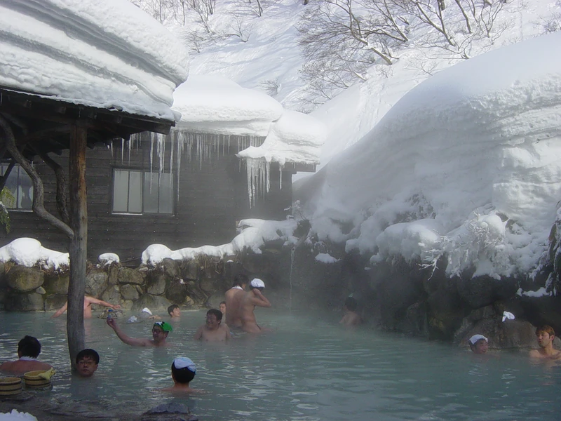 Kąpiele Onsen - Rotenburo